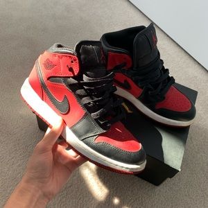 Red/Black/White Jordan 1 mid